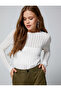 Crew Neck Slim Fit Ajoure Long Sleeve T-Shirt