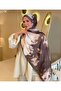 Mineleşarp Batik Pattern Brown Color Cotton Soft Shawl - 3