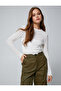 Crew Neck Slim Fit Ajoure Long Sleeve T-Shirt - 2