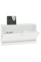 Shoe Bench High Gloss White 80x24x45 cm Engineered Wood - 2