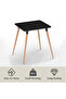 Cenare Dining Set (Dining Table With 2 X Plastic Chair) Black - 2