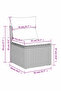Garden Chair Armless with Cushions Grey Poly Rattan - 3