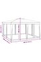 Party Tent with 8 Mesh Sidewalls Green 4x4 m HDPE - 3
