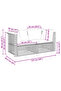 Garden Sofas Corner with Cushions 2 pcs Grey Poly Rattan - 7