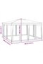 Party Tent with 8 Mesh Sidewalls White 4x4 m HDPE - 7