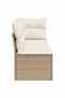 Garden Sofa with Cushions 3-Seater Beige Poly Rattan - 4