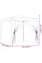 Party Tent with 4 Mesh Sidewalls Blue 2.5x2.5 m HDPE - 3