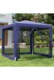 Party Tent with 4 Mesh Sidewalls Blue 2.5x2.5 m HDPE