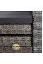 Extendable 3-Seater Sofa Bed with Roof Poly Rattan Grey - 8