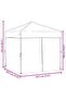 Folding Party Tent with Sidewalls Anthracite 2x2 m - 3