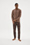 100% Cotton New Season 2026 4 Seasons Midi Collar Men's Pajama Set - 5