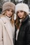 Women's Furry Premium Fur Kalpak Hat - Black - 2