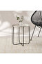 Moroccan Etched Metal Top Side Table - 42x45 cms