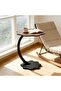 Modern Marble Style Side Table, C-Shaped Couch End Table, Compact Design - 2