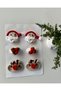Handmade 6-Piece Newborn Hairless Baby Hair Clip Set - Clips - 2