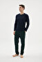 100% Cotton New Season 2026 4 Seasons Midi Collar Men's Pajama Set - 7