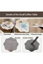 Modern Marble Style Side Table, C-Shaped Couch End Table, Compact Design - 4