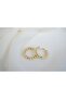 Kp127 Gold Connected Spiral Earrings (Diameter 12 mm)