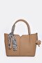 Women's Scarf Detailed Long Strap Handbag Mink