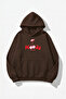 Unisex Soft Textured Moody Cheery Printed Design Oversized 3 Thread Hoodie Sweatshirt