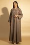 Elegant Embroidered 2 Piece Abaya Set For Women Muslim Wear Arabic Open Abaya With Inner Dress - 2