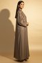 Elegant Embroidered 2 Piece Abaya Set For Women Muslim Wear Arabic Open Abaya With Inner Dress - 4