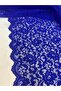 Cobalt Blue Cordone Lace Fabric – Floral Pattern - 2
