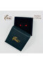 Garnet Birth Stone January Gold Earring | Stainless Steel | 18K Gold Plated - 5