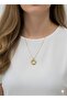Steel 316L Gold Color Inside Open Circle Pendant