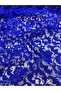 Cobalt Blue Cordone Lace Fabric – Floral Pattern - 5