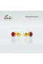Garnet Birth Stone January Gold Earring | Stainless Steel | 18K Gold Plated - 4