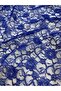 Cobalt Blue Fine Lace Fabric – Small Floral Pattern - 5
