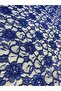 Cobalt Blue Fine Lace Fabric – Small Floral Pattern - 6