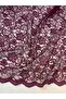 Plum Cordone Lace Fabric – Floral Patterned
