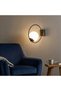 Modern Black Sconce Glop Glass Wall Lamp E27 Lampholder, Living Room Bedside Corridor Entrance Cafe, Dolunay-3911 - 3