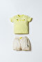 Baby Girl Yellow Shorts Set
