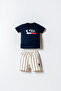 Baby Boy Navy Blue Shorts Set