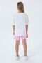 Girl's Crew Neck Embroidered Summer Regular Fit Pink Shorts Set Us2507-C-V1 - 4