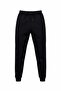 Black Men's Sweatpants 3 Thread Non-Fleece Drawstring Elastic Waist Leg Elastic Comfortable Fit Single Bottom - 6