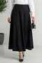 Women's Scuba Fabric Black Flared Skirt