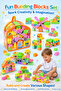 Kids Building Blocks Windmill House Set in Carry Bag – Educational Colorful Construction Toy - 3
