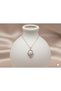 Steel 316L Zircon Stone Pearl Detailed Silver Color Necklace - 2