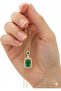 Steel 316L Emerald Green Zircon Stone Necklace - 2