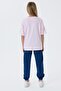 Girl's Crew Neck Embroidered Summer Regular Fit Pink Pajama Set Us2502-C-V1 - 4