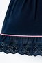 Baby Girl Crew Neck Embroidered Summer Regular Fit Navy Blue Dress Usb2962-C-V1 - 2