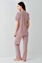 Women's Purple Shirt Pajama Set - 4
