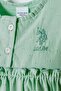Baby Girl Crew Neck Embroidered Summer Regular Fit Green Jumpsuit Usb3032-C-V2 - 2