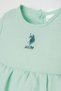 Baby Girl Crew Neck Embroidered Summer Regular Fit Green Dress Usb2977-C-V3 - 2