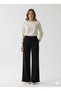 Women's Imported Modal Pocketed Wide-Leg High-Waisted Soft Textured Elastic Waist L Stretch Fabric Trousers - 4