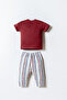 Baby Boy Burgundy Shorts Set - 4